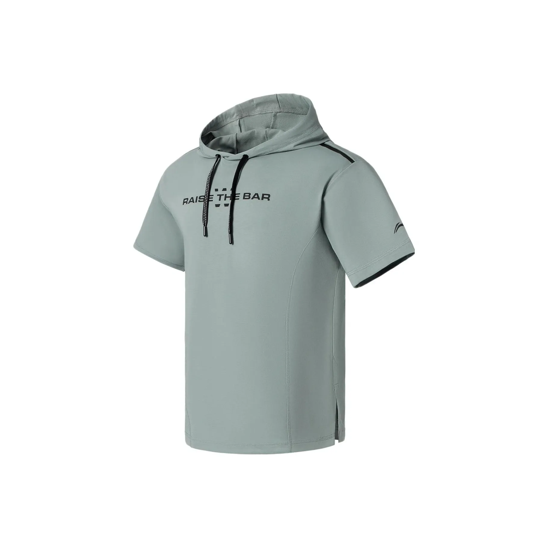 LiNing Fitness Series T Shirt Men's Lead Gray Green