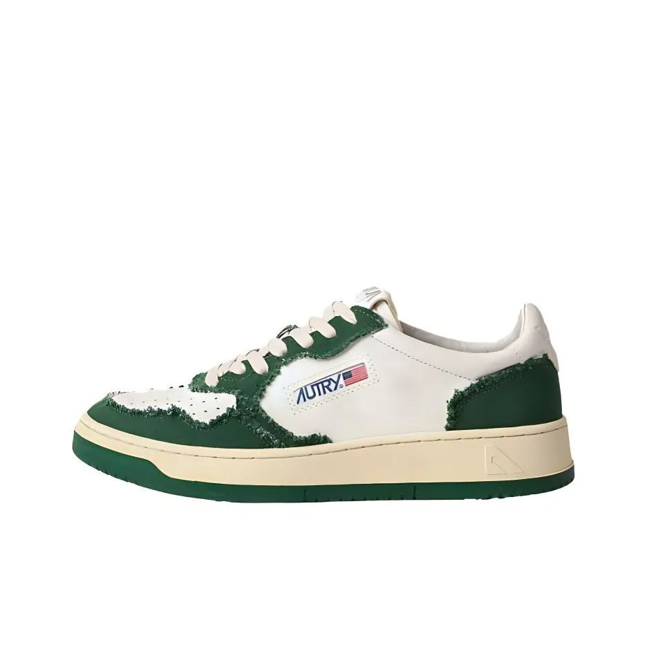 AUTRY Medalist противоскользящие низкие кроссовки для скейтбординга белые зеленые