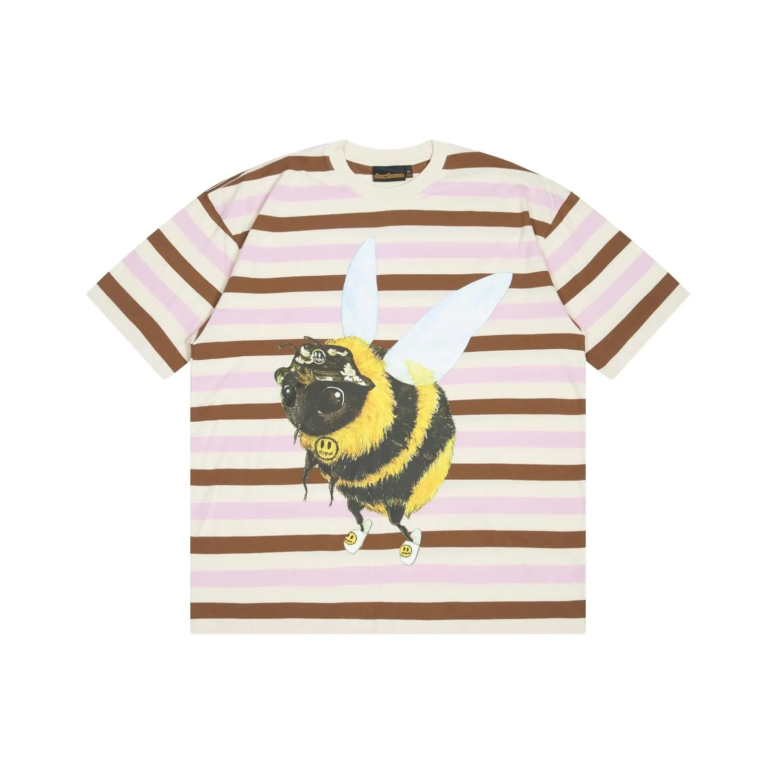 Drew House Smiley Collection T Shirts Unisex Ice Cream Stripes