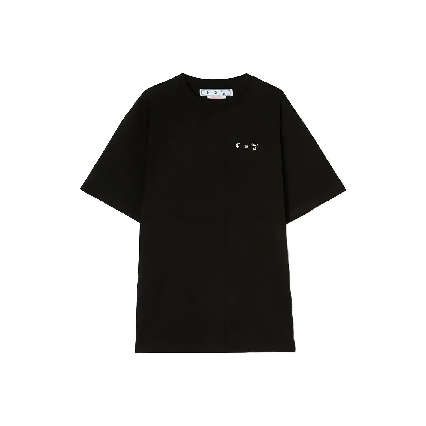 Off Белый SS22 T Рубашка Мужская Черная