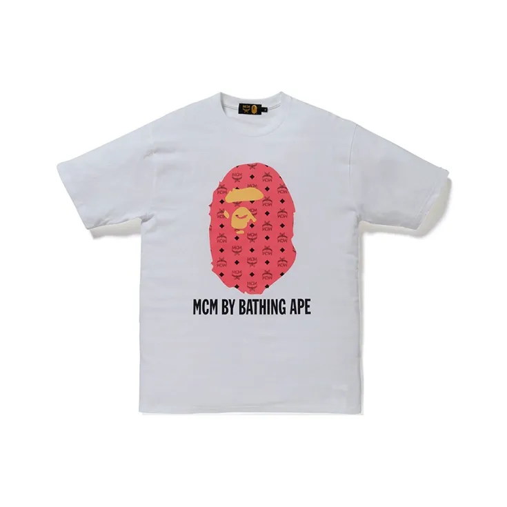 A BATHING APE x MCM T Рубашка Мужская Белая