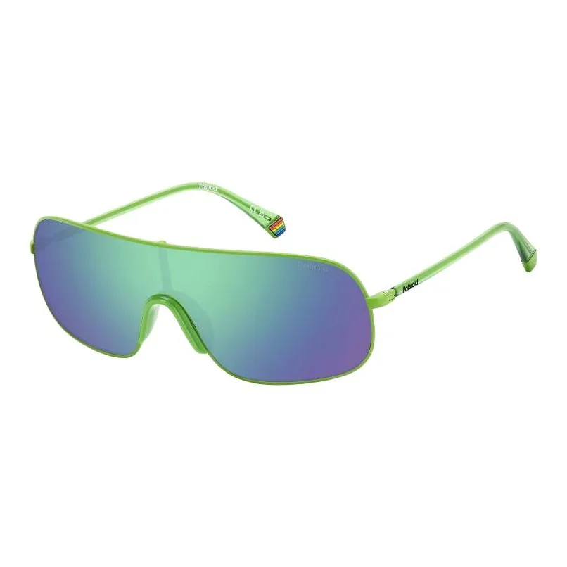 Polaroid Plastic Metal Irregular Shape Sunglasses Unisex Green