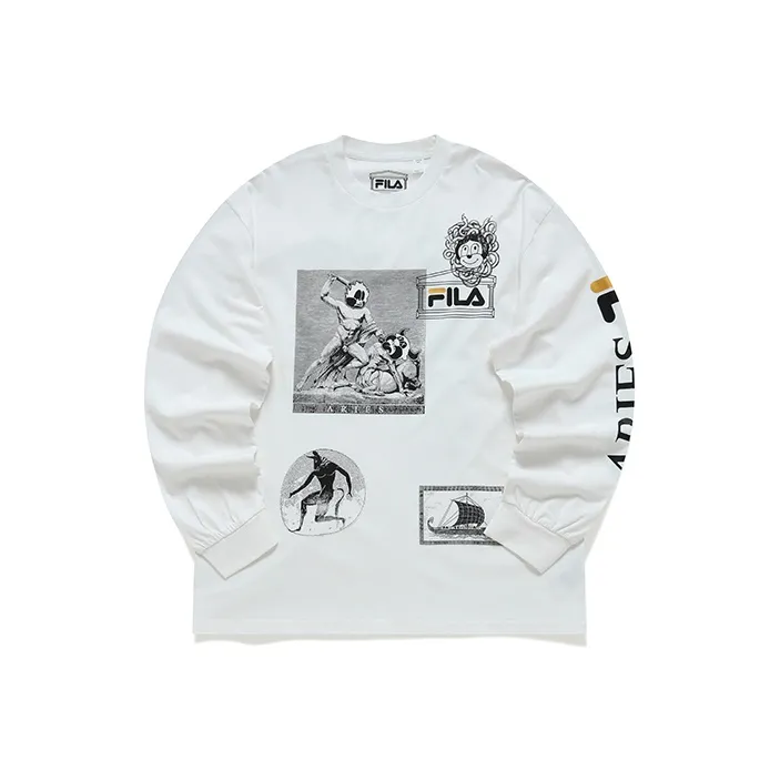 FILA FUSION ARIES Collaboration Collection Футболка Унисекс Стандартная Белая