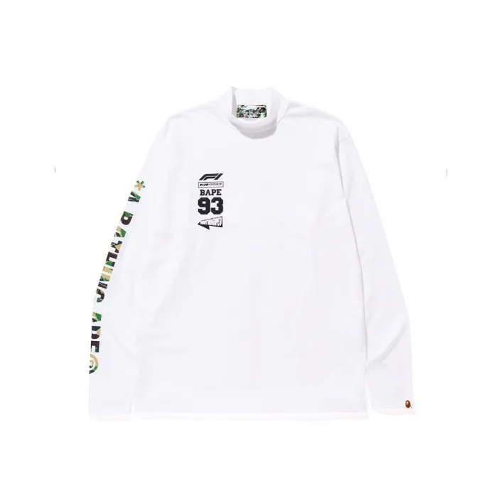 Bape X F1 Mock Neck Long Sleeve Tee