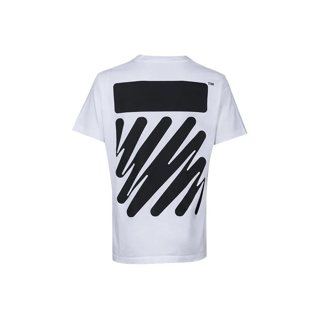 OFF WHITE Wave Diag Slim Short Sleeve Tee 