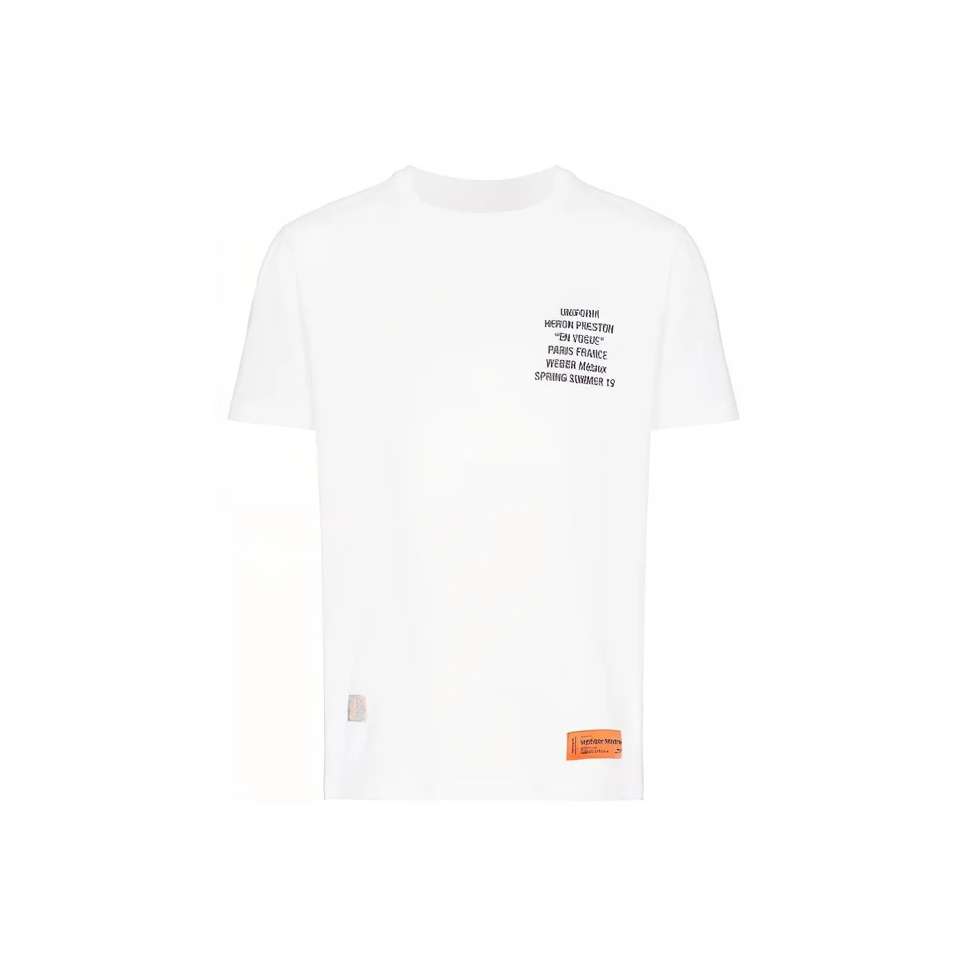 HERON PRESTON Oversized Men At Work Graphic T-Shirt White/Multicolor