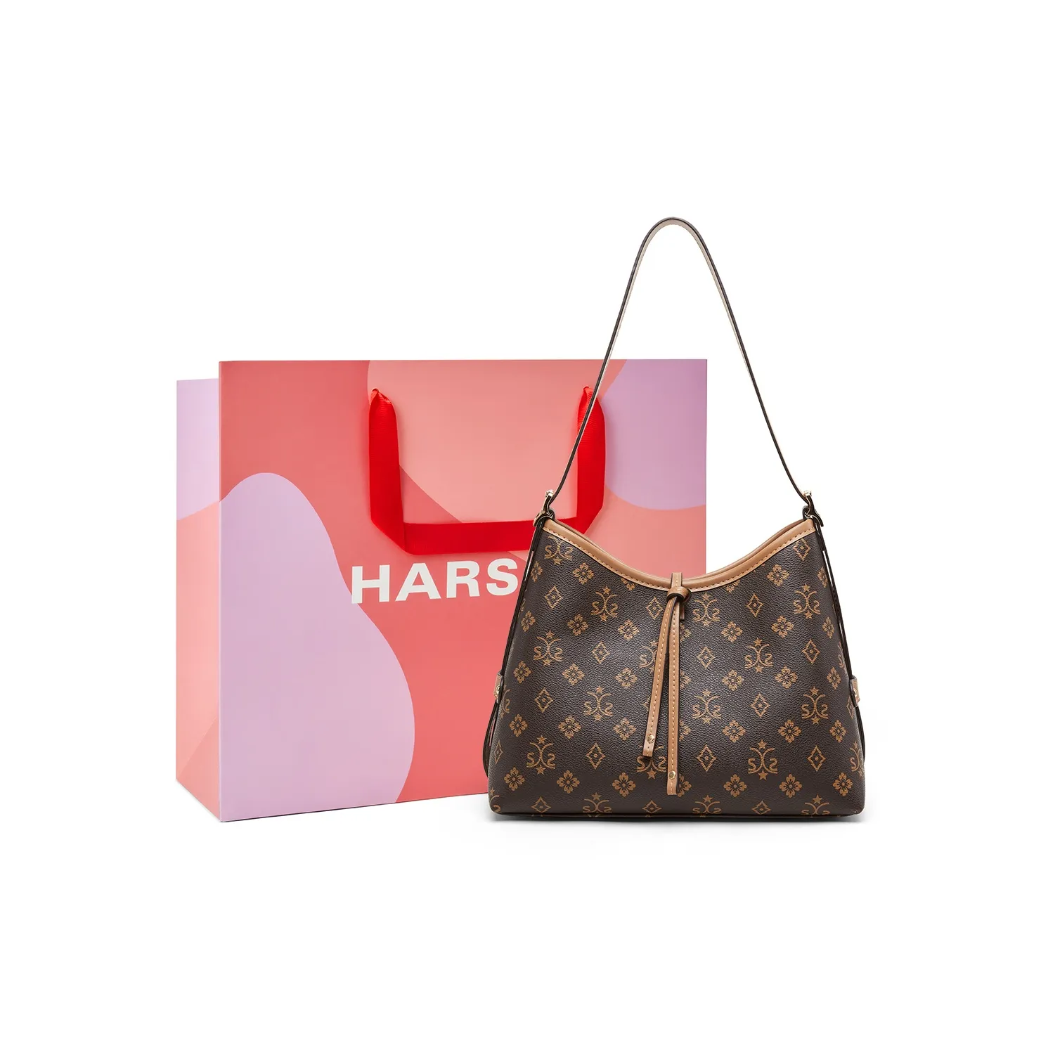 HARSON Сумка Tote из синтетической кожи сумка-хобо сумка через плечо стандартная женская кофейного и земляного желтого цвета