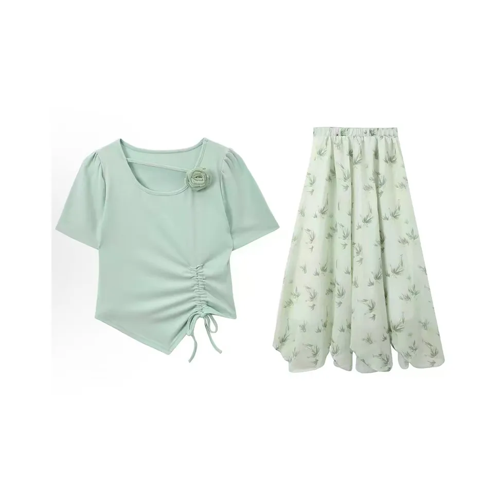 HUINIAN Комплект с юбкой Женские Зеленый