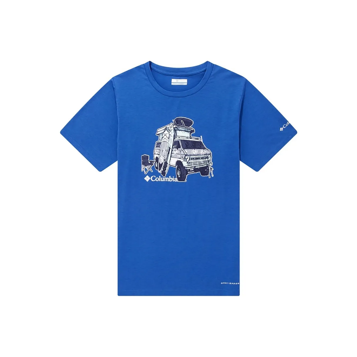 Коллаборация Columbia Синий Мужской T-Рубашки