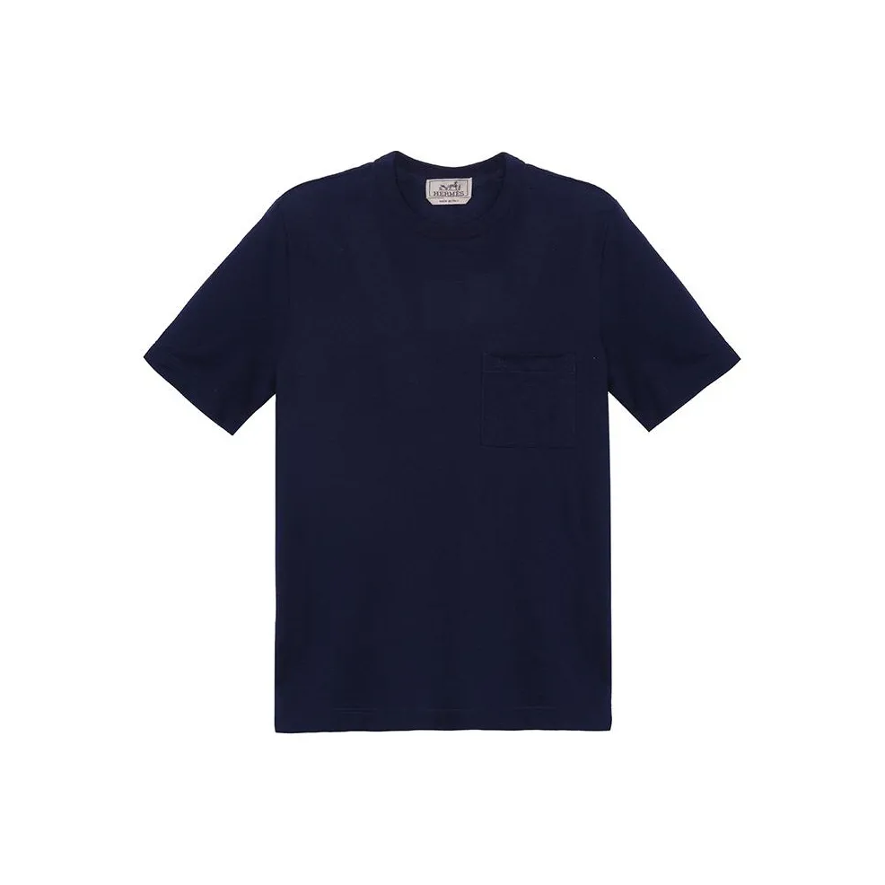 HERMES Темно-синие мужские футболки