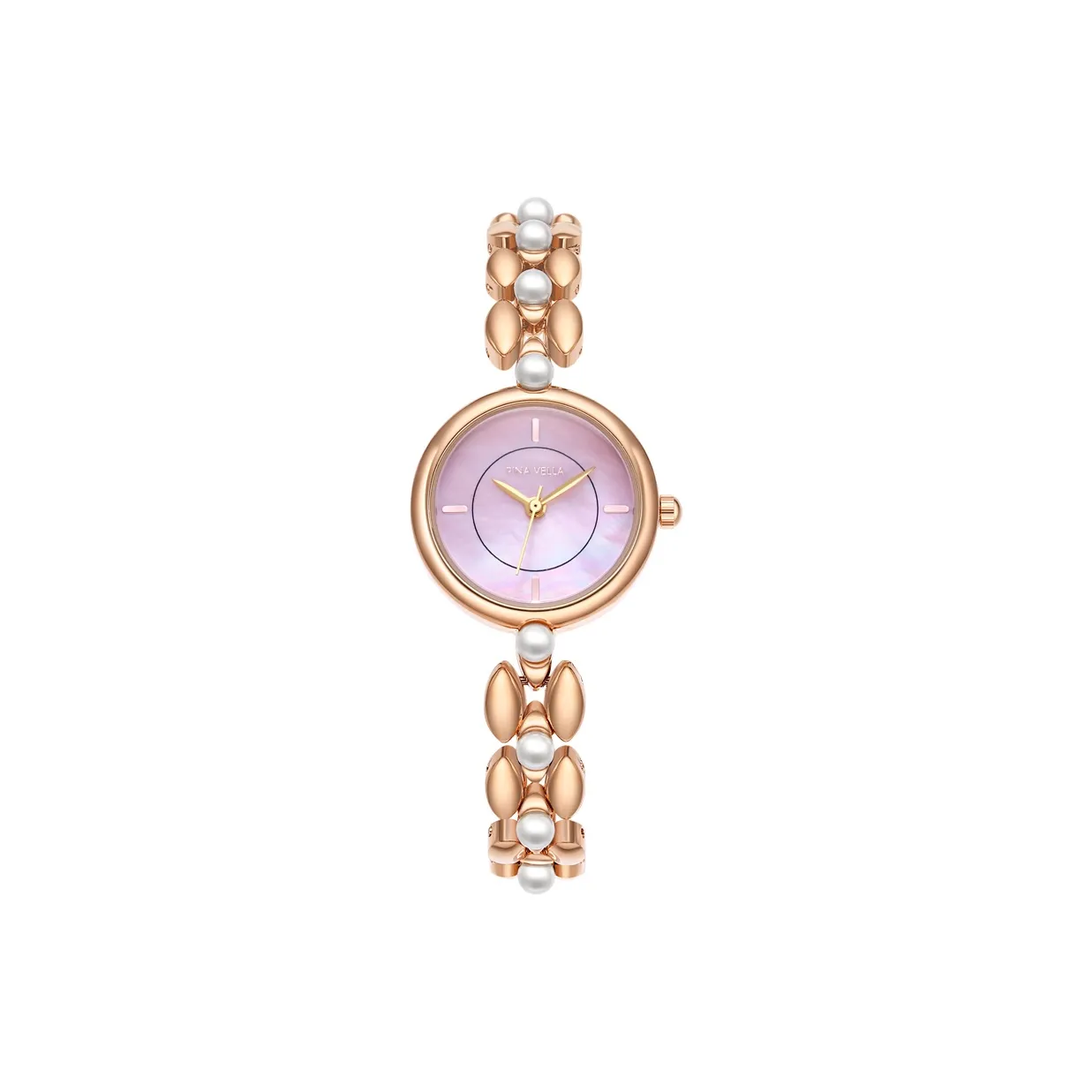 RINA VELLA Кварцевый механизм Часы Женские Жемчужная раковина Циферблат