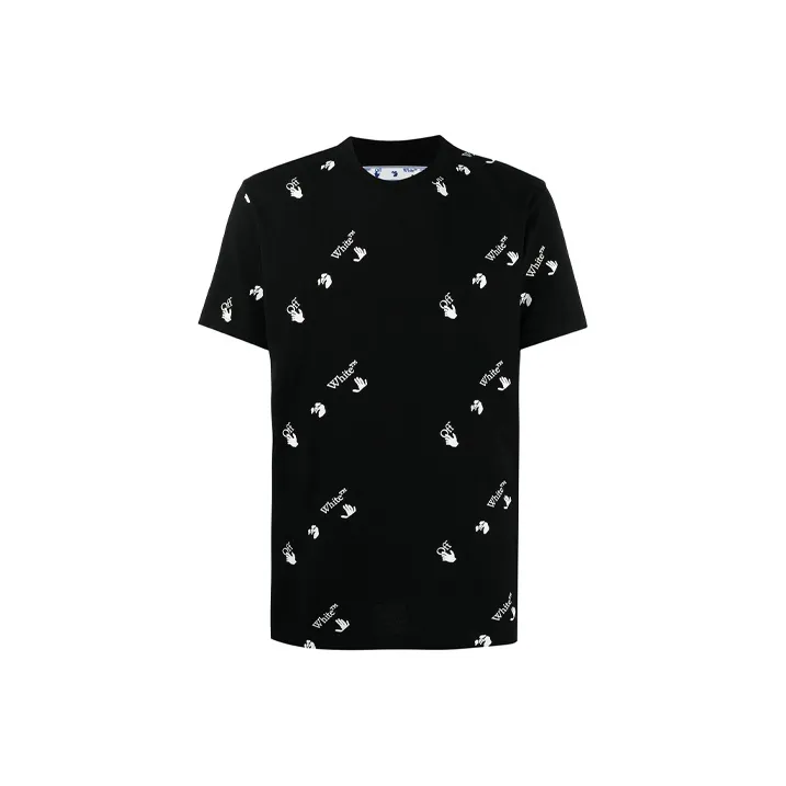 OFF WHITE All Over Logo Print T Shirt