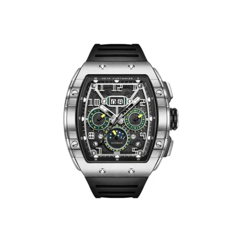 GEYA Автоматический Механический Movement Мужские Часы 46mm*51mm*16,1mm Черные