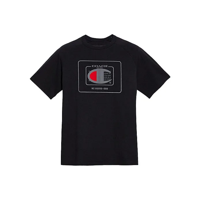 COACH Мужские черные T-рубашки