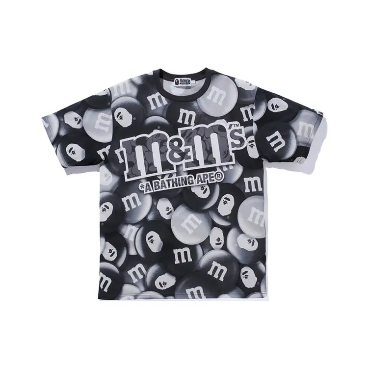M&m's X A BATHING APE Bape T Shirts Men's Black
