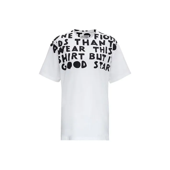 Maison Margiela Slogan Print Oversized T Shirt