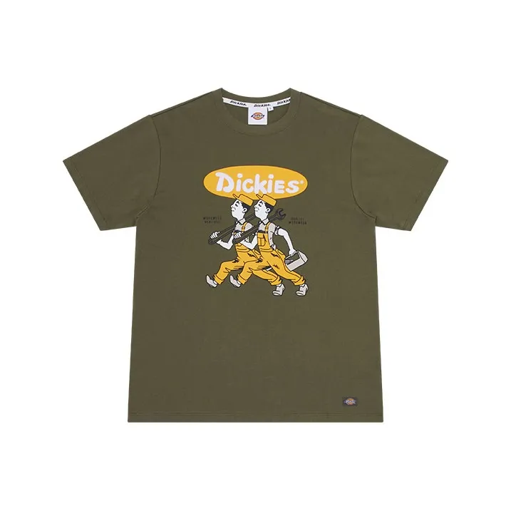 Dickies SS22 Прямой крой T-рубашка Унисекс Армейский зеленый