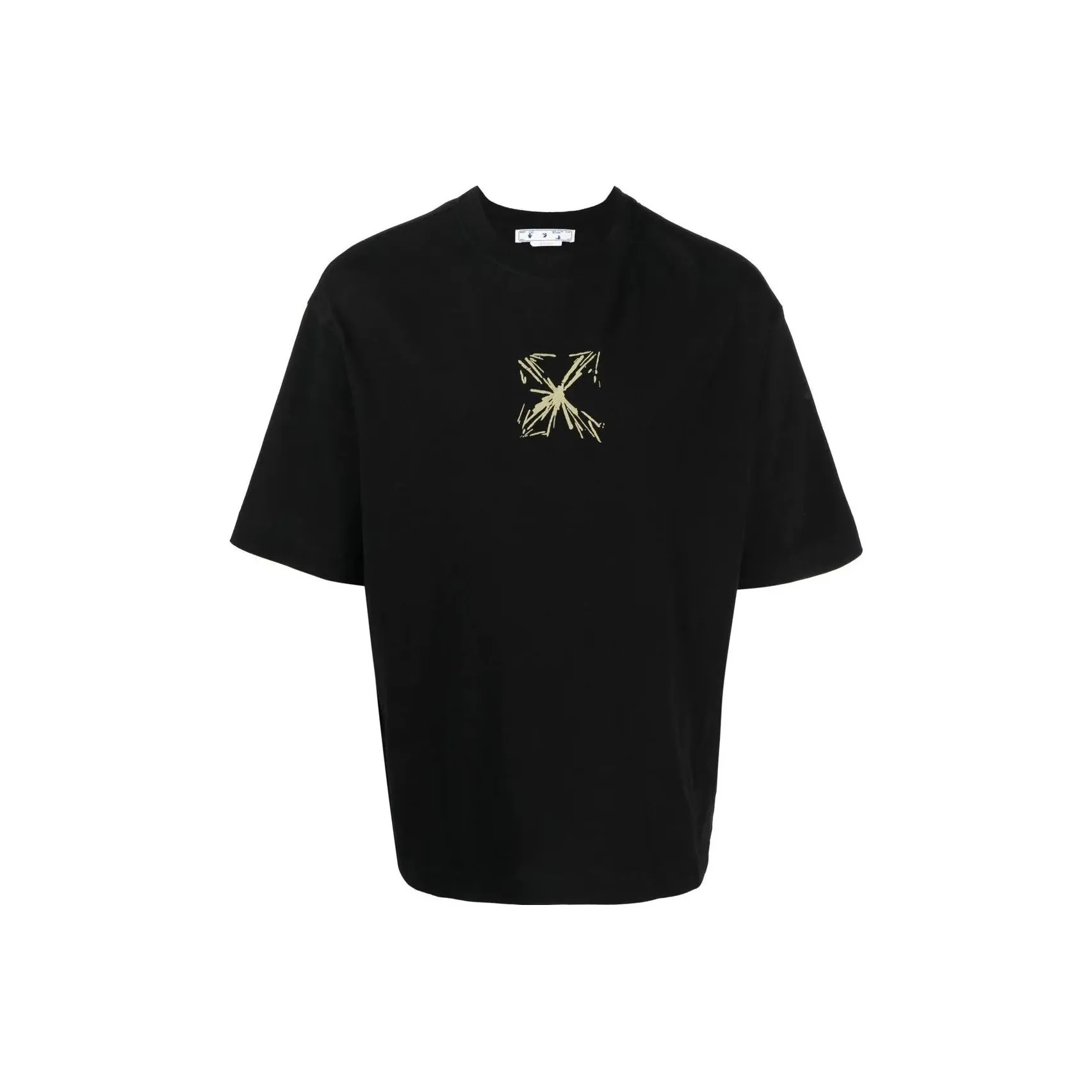 Off Белый SS23 T Рубашка Мужская Черная