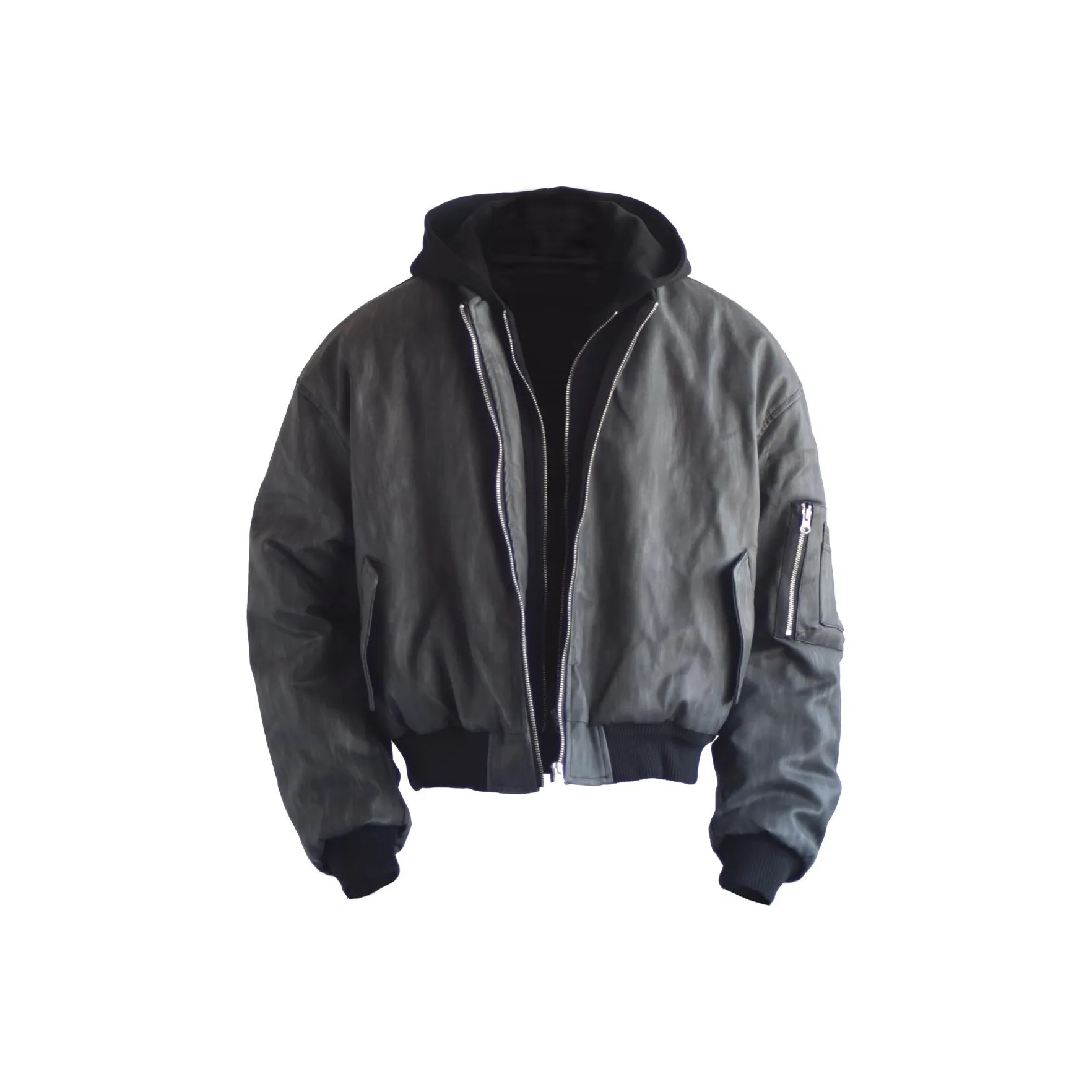 NEVER RULE Куртки и Пальто Унисекс Черный Серый