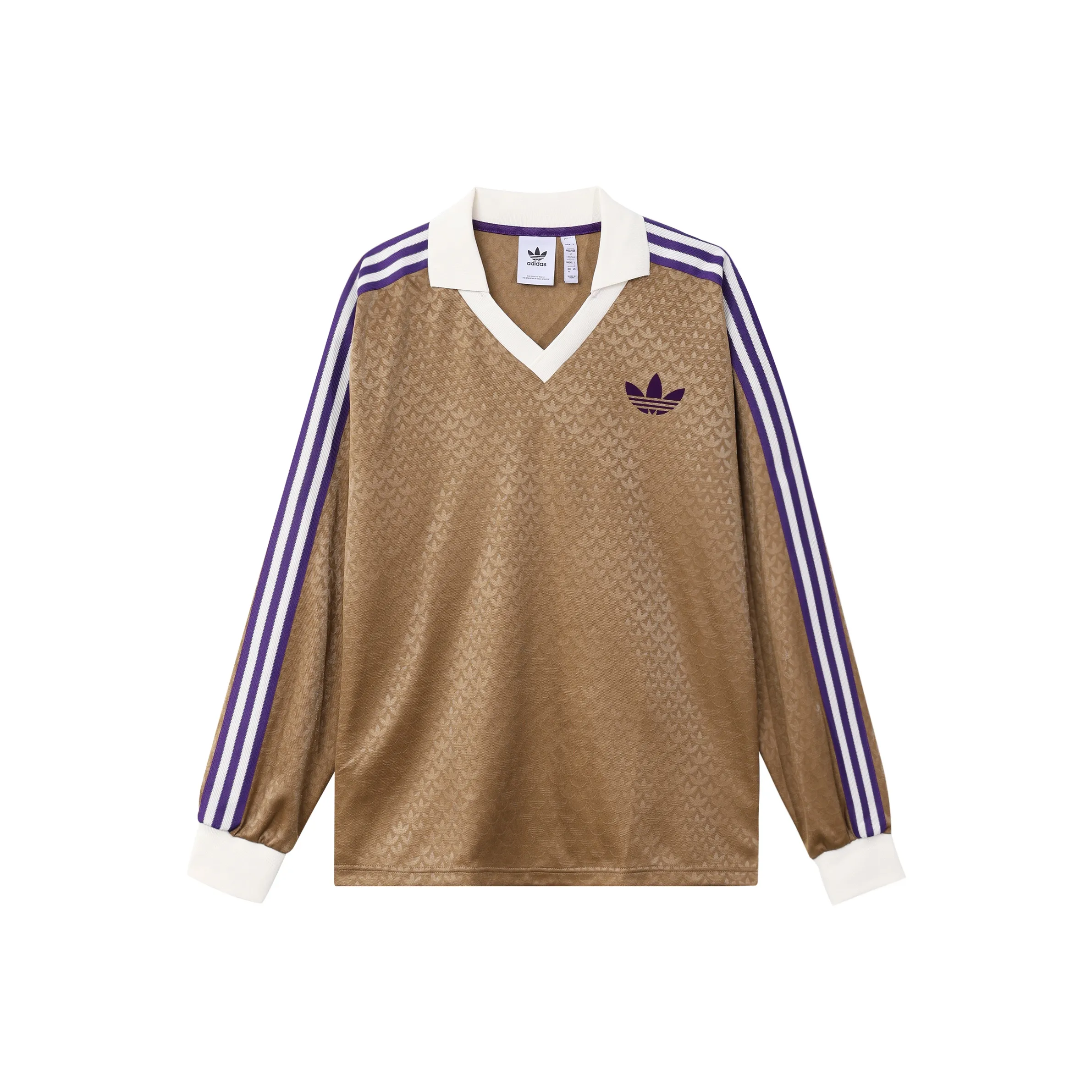 Des originals Adicolor Heritage Now Vintage Long Sleeve Tee Brown Desert
