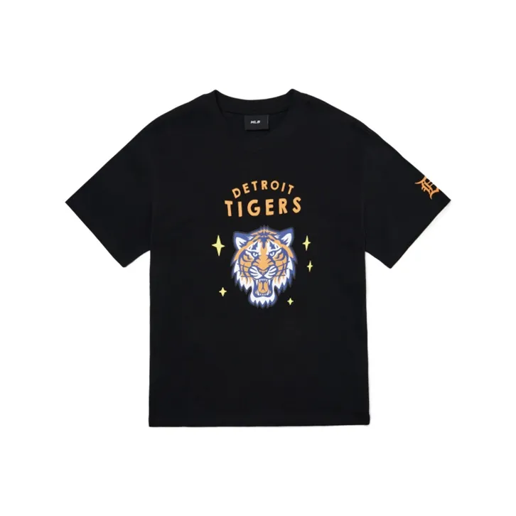 MLB Drop Shoulder Sleeve T Shirt Unisex Black