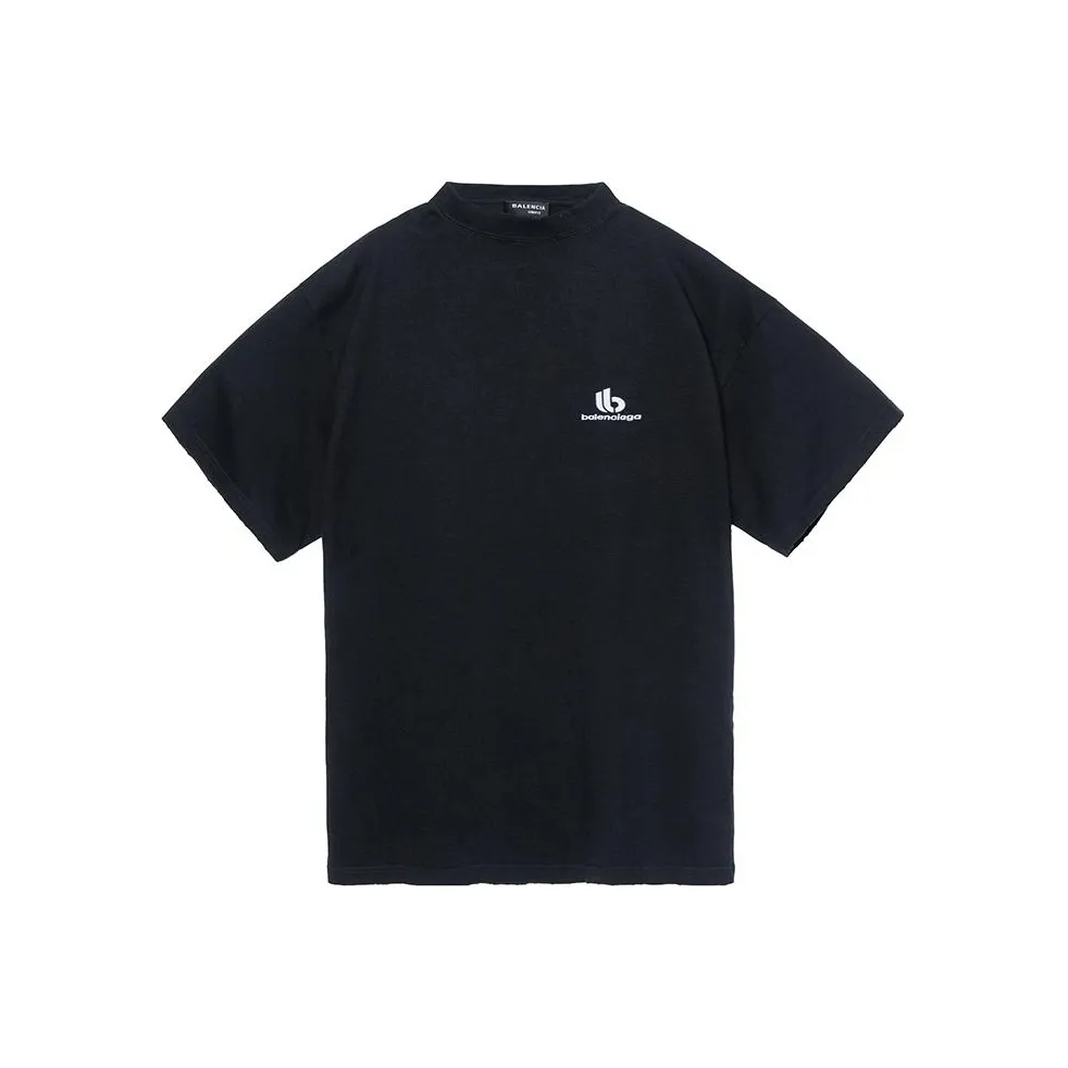 Balenciaga Embroidered Double B Logo T Shirt