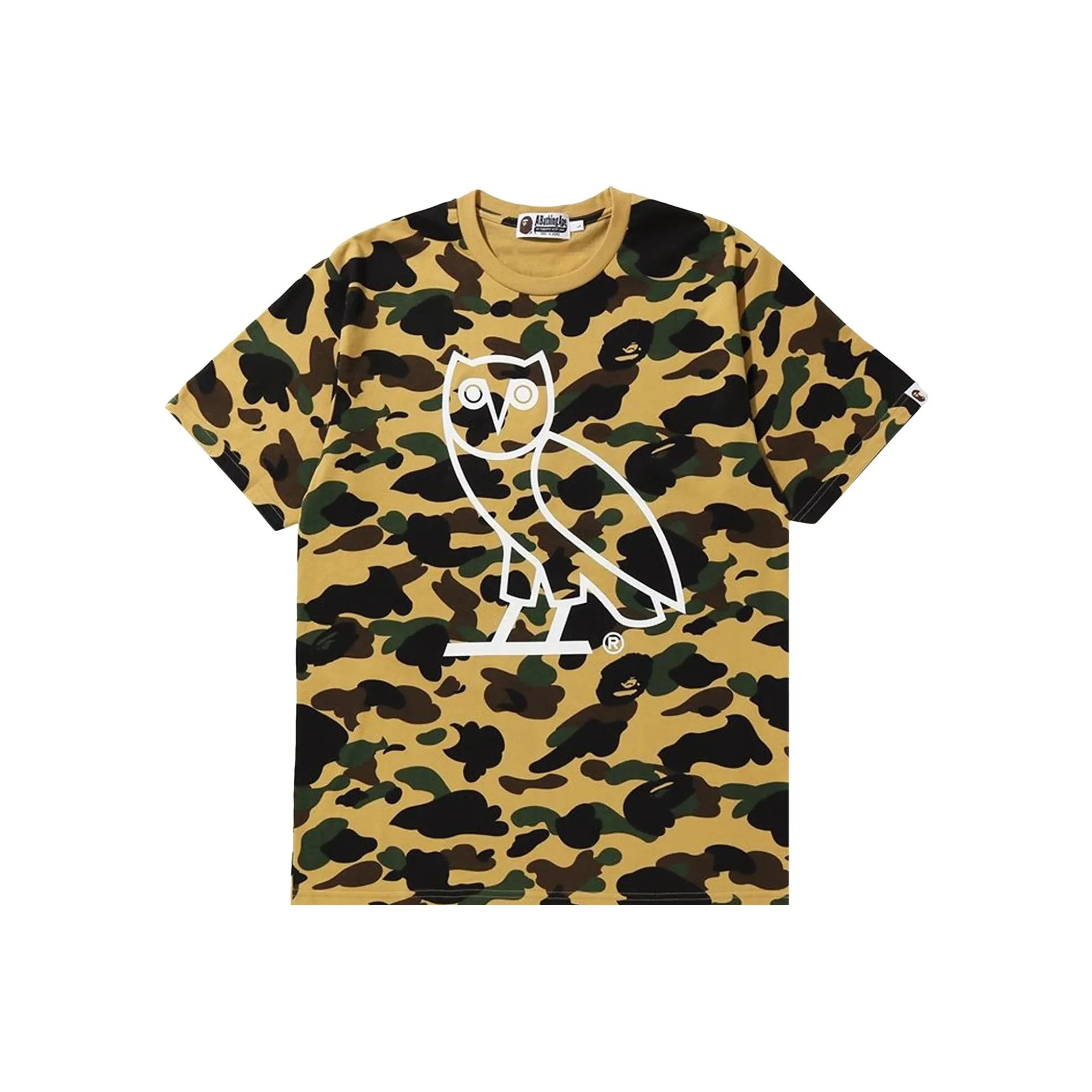 A BATHING APE Желтая Мужская Футболка