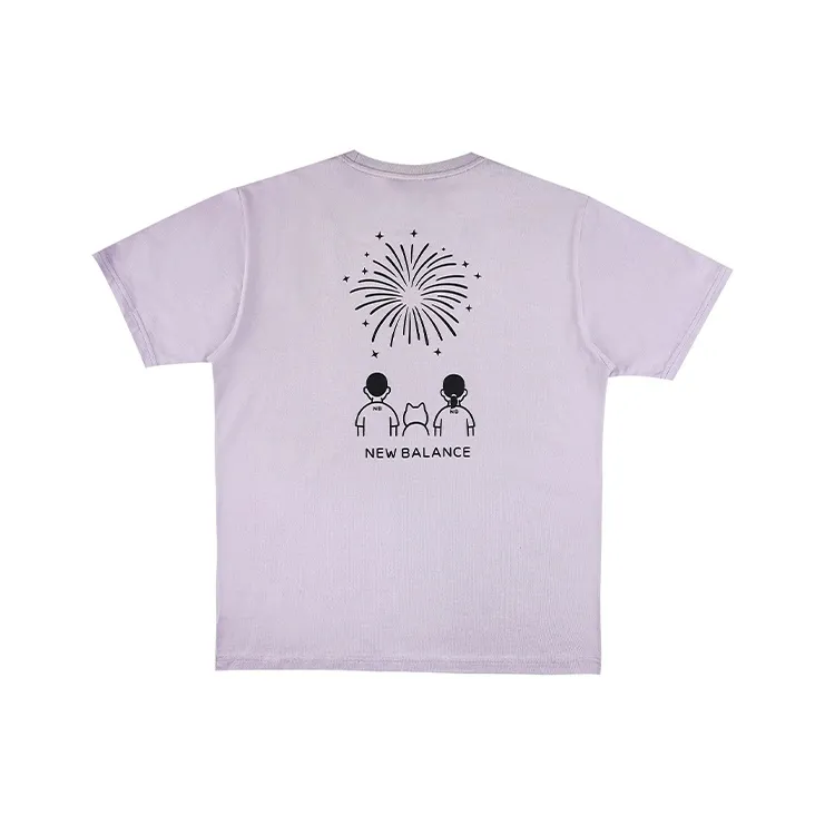 New Balance Noritake Collection Set in Sleeve T Shirt Unisex Purple