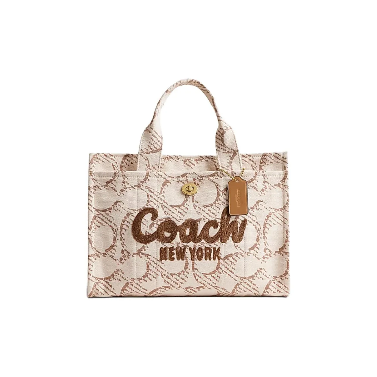 COACH Canvas Bag, Tote Bag, Shopping Bag, Shoulder Bag, Handbag Tubas Women's Beige