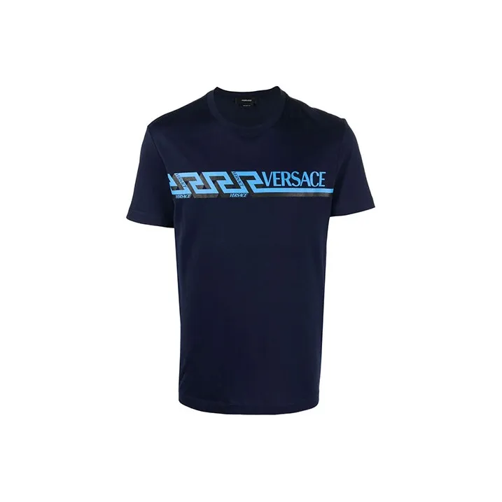 VERSACE Мужские синие T-рубашки