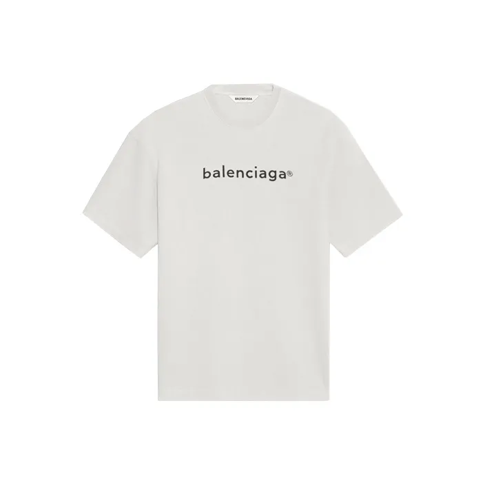 Balenciaga T Shirt Regular Fit Unisex Gray