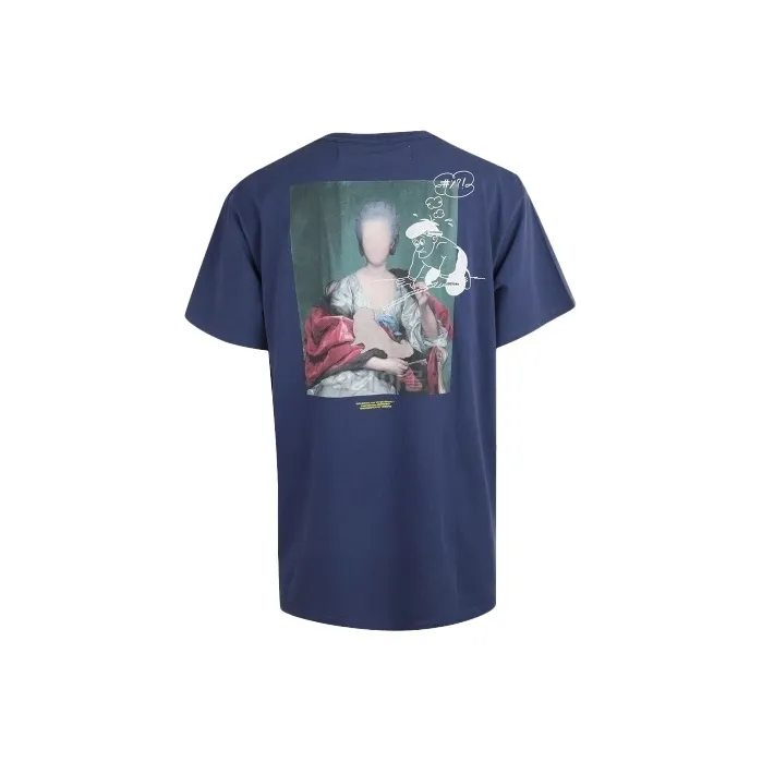 Off Белый FW20 Синий Мужская T-рубашка