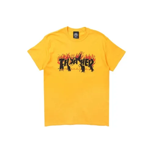 Thrasher Золотой Унисекс Футболка