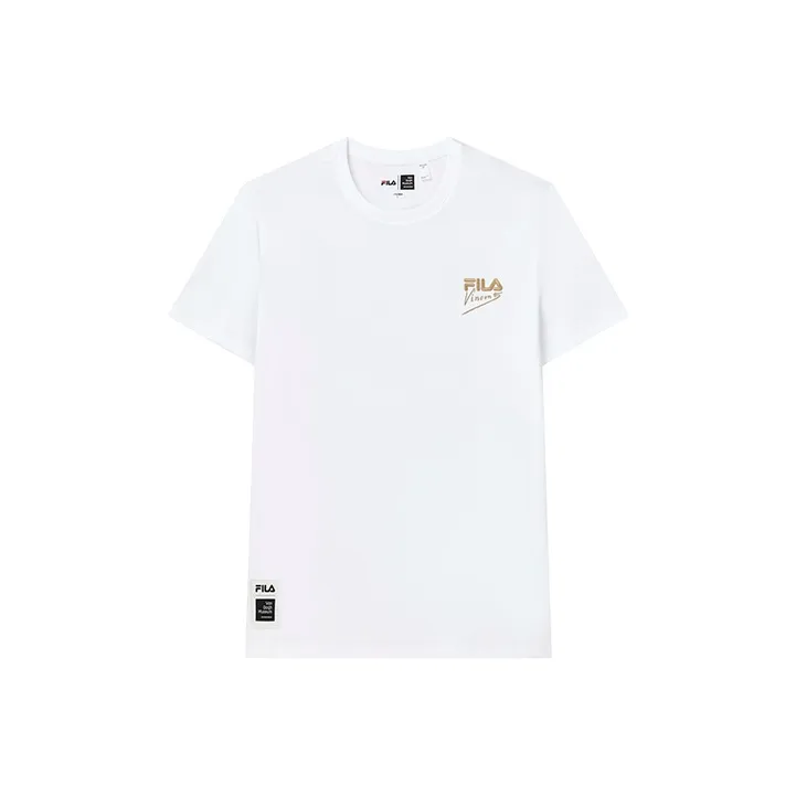 FILA x FANGAOLIANMINGXILIE Set in Sleeve T Shirt Men's Standard White