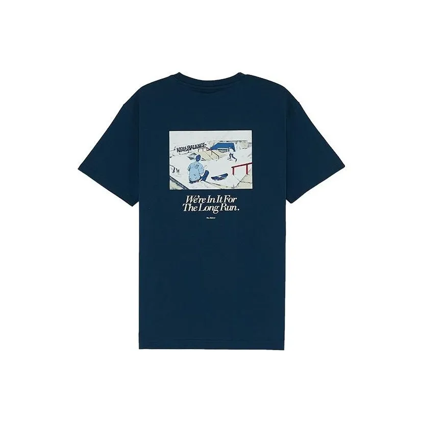 New Balance совместный бренд ANB SS22 T-рубашка мужская синяя