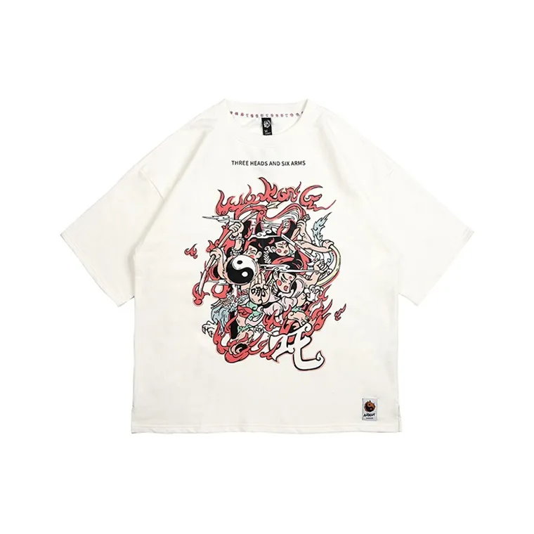 WOOKONG Белая Мужская T-Рубашка