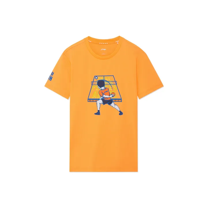 LINING Table Tennis Series T Рубашка Мужская Неоновый Медовый Оранжевый
