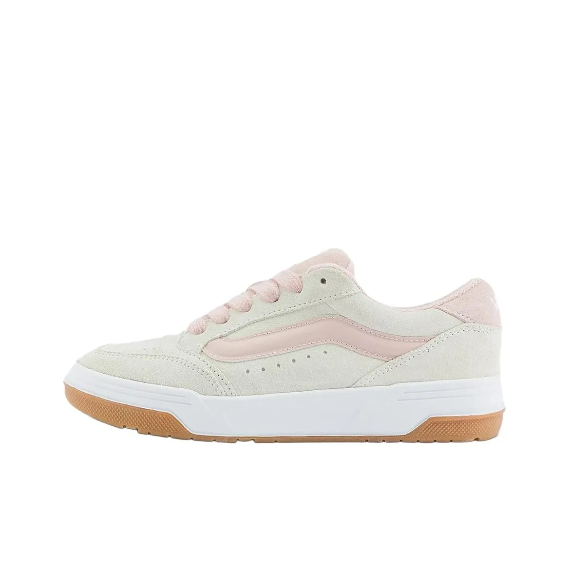 Vans HYLANE Anti Slip Wear Resistant Low Top Skateboard Shoes Unisex Beige Pink