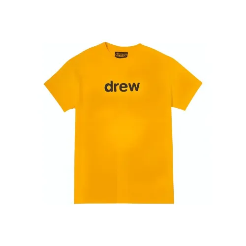 Drew House Letter Logo Series Желтая Унисекс Футболка