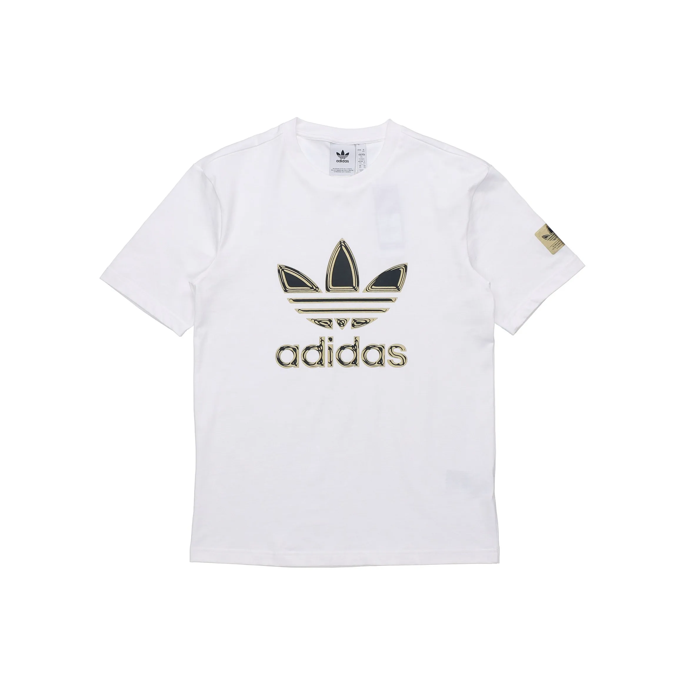 Adidas Originals METALLIC T Shirt Set in Shoulder Men's White