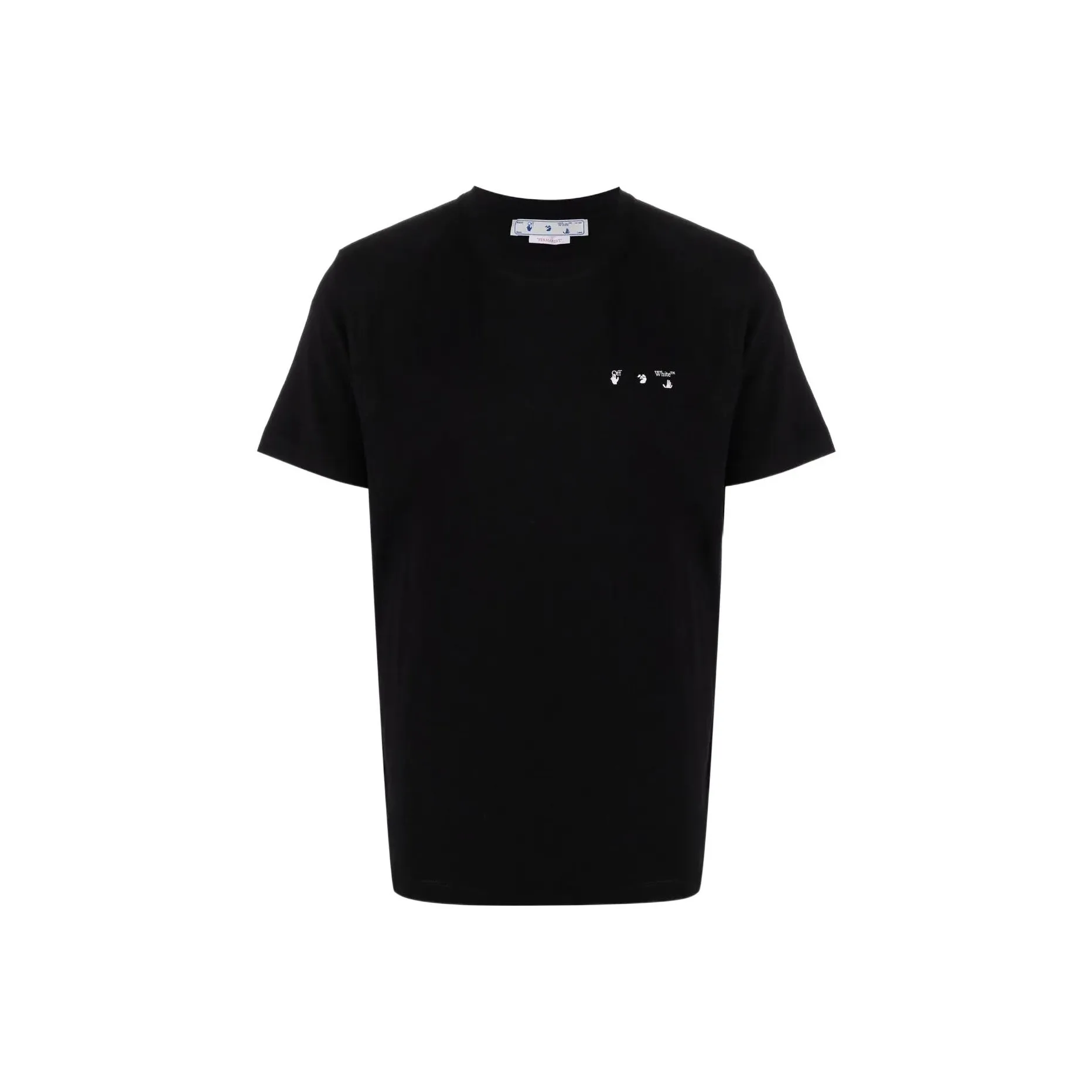 Off Белый SS22 T Рубашка Мужская Черная