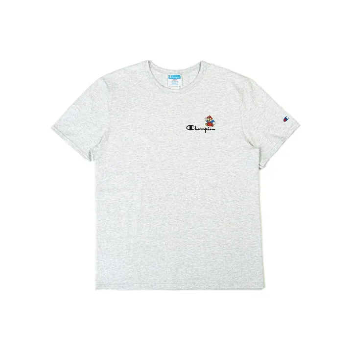 Champion x Super Mario Bros T Shirt Unisex Light Gray