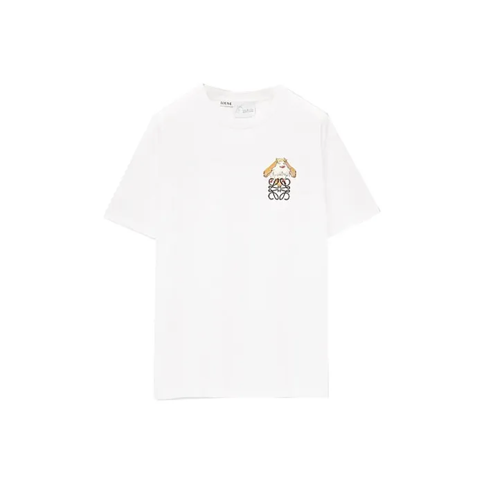 LOEWE x HAERDEYIDONGCHENGBAO LOEWE X Howl's Moving Castle SS23 T Shirt Unisex White