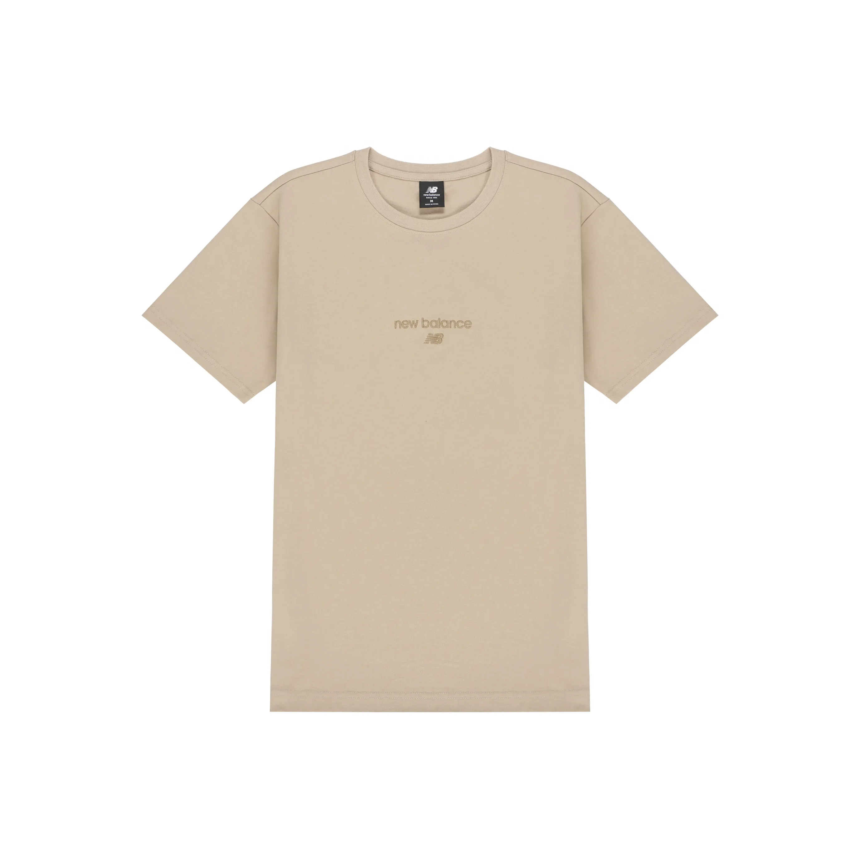 New Balance Set in Sleeve T Shirt Unisex Light Gray