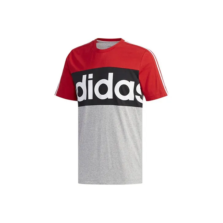 Adidas T-Shirt Men's Red Black Gray