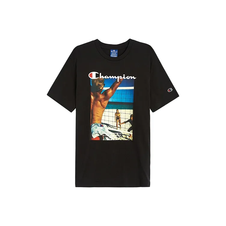 Champion Black Унисекс T-рубашка