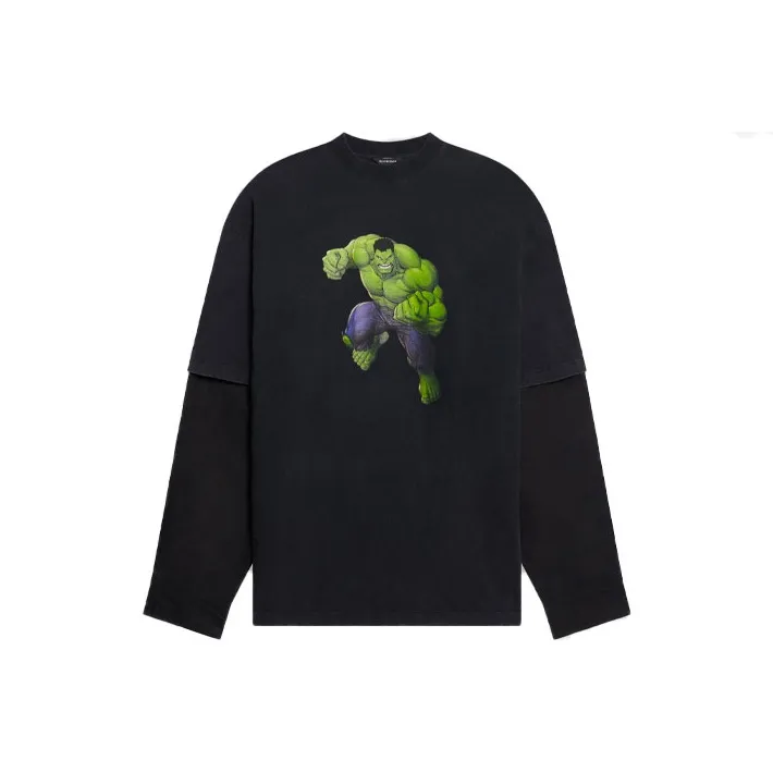 Balenciaga Mens Hulk 2021 Marvel Layered T shirt