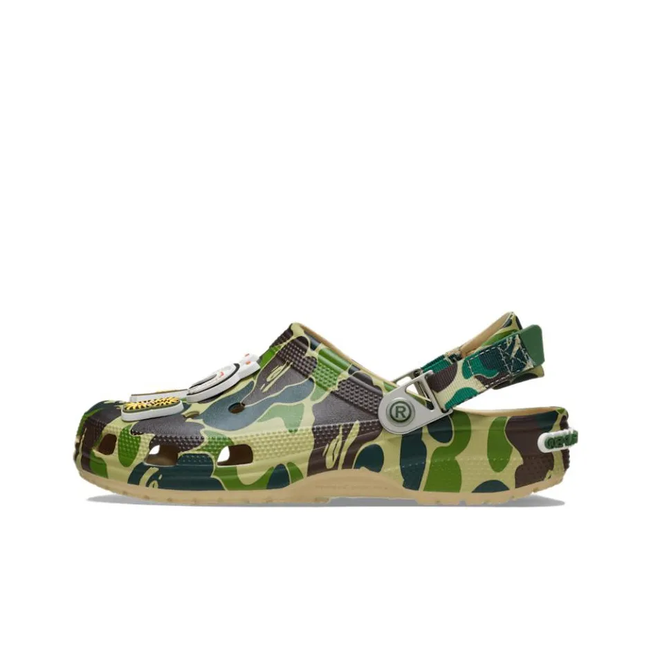 Crocs Classic Clog A Bathing Ape Abc Camo Green