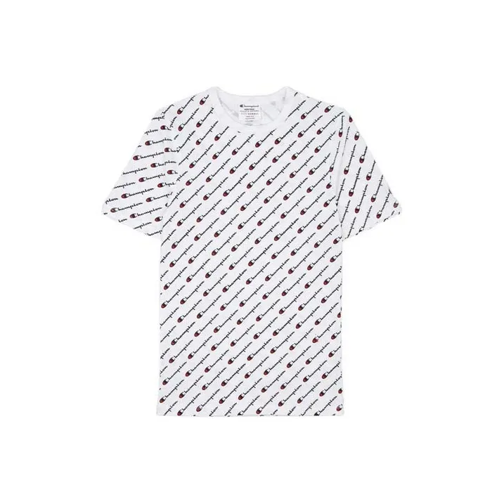Champion Straight T Shirt US Version Unisex White