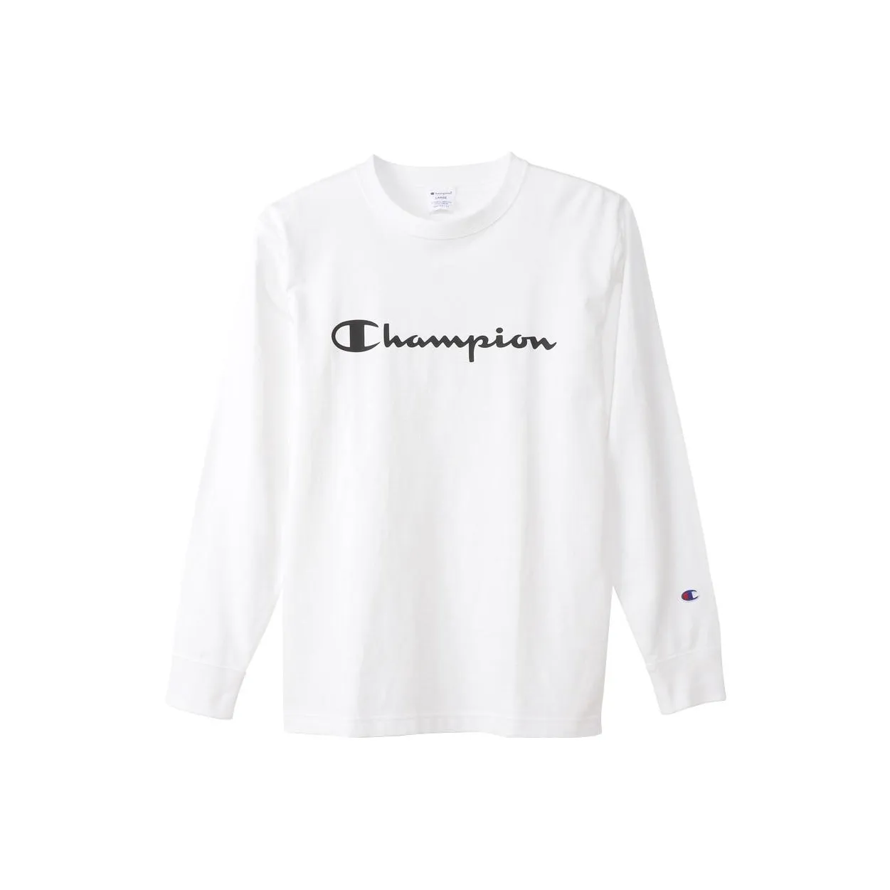 Champion Прямой крой Длинный рукав Т-рубашка Японская версия Унисекс
